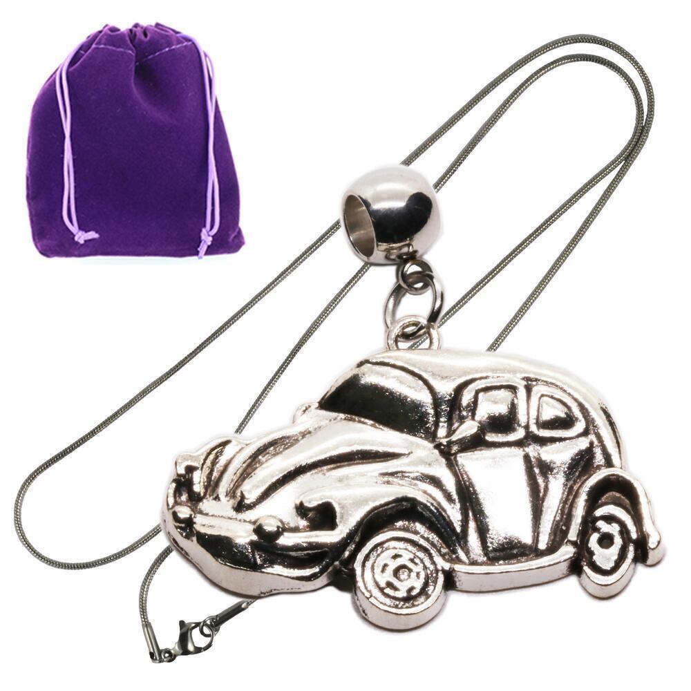 Car Necklace with Stainless Steel Snake Chain - Elegant Accessories